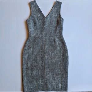 Navy tweed sleeveless dress | Navy work dress